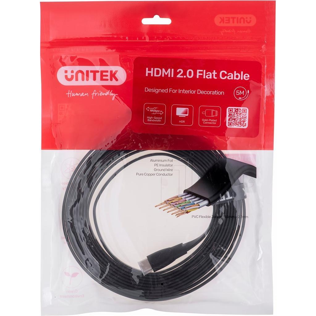 Thumbnail - Unitek HDMI - HDMI Kabel 5m schwarz (C11063BK-5M) (5 m, HDMI), Video Kabel