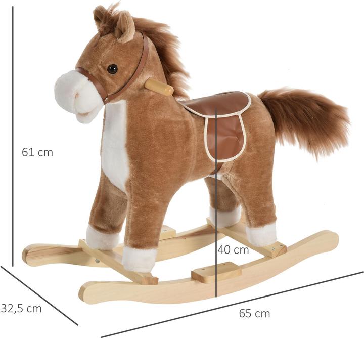 Produktbild Homcom Kinder Schaukelpferd mit Tiergeräusche