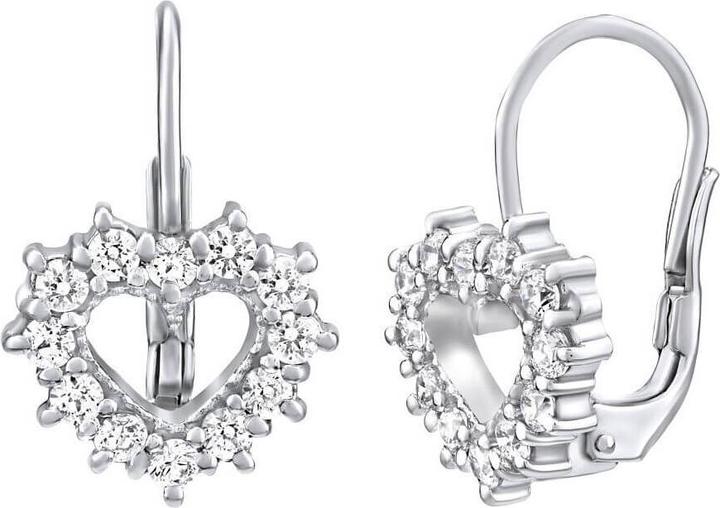 Produktbild Silvego Silver heart earrings with Swarovski Zirconia SILVEGO31969S (925 Sterling Silber)