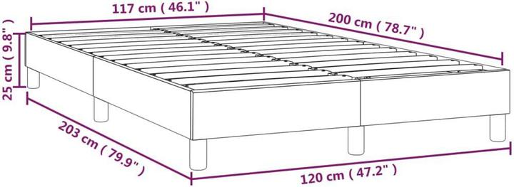 Image du produit vidaXL Boxspringbettgestell (120 x 200 cm)