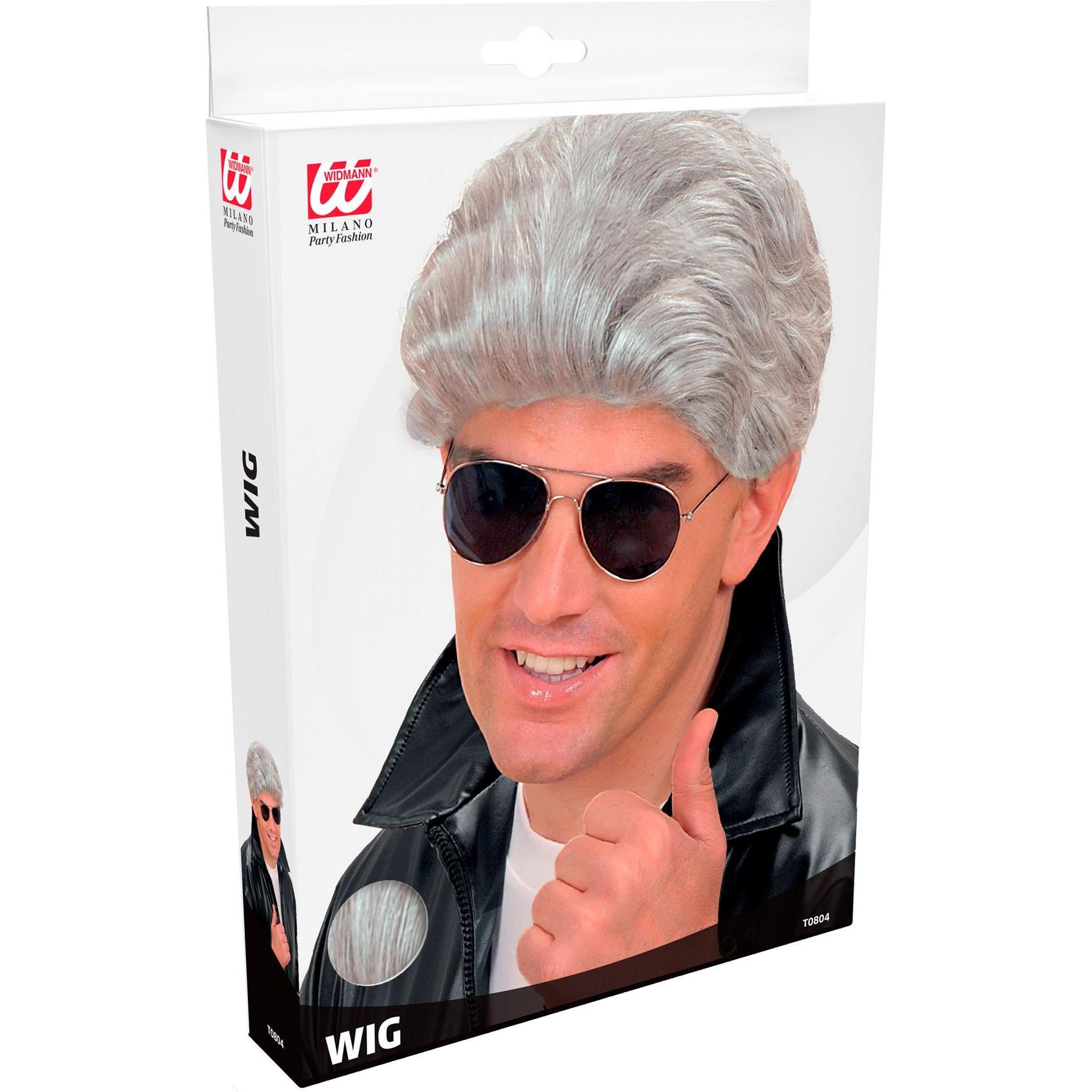 Thumbnail - Widmann Perücke Danny Grease Grau