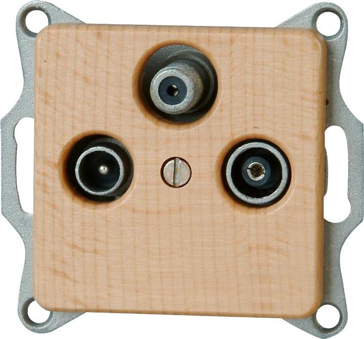 Actual product image Kopp Antenna socket TV/RF/SAT Milano, real wood, beech (Plug socket)