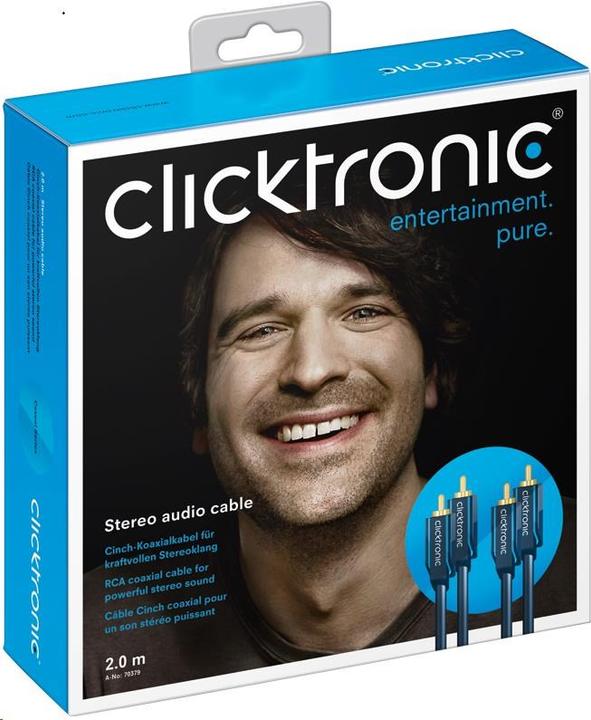 Actual product image clicktronic Stereo audio cable (2 m, Cinch)