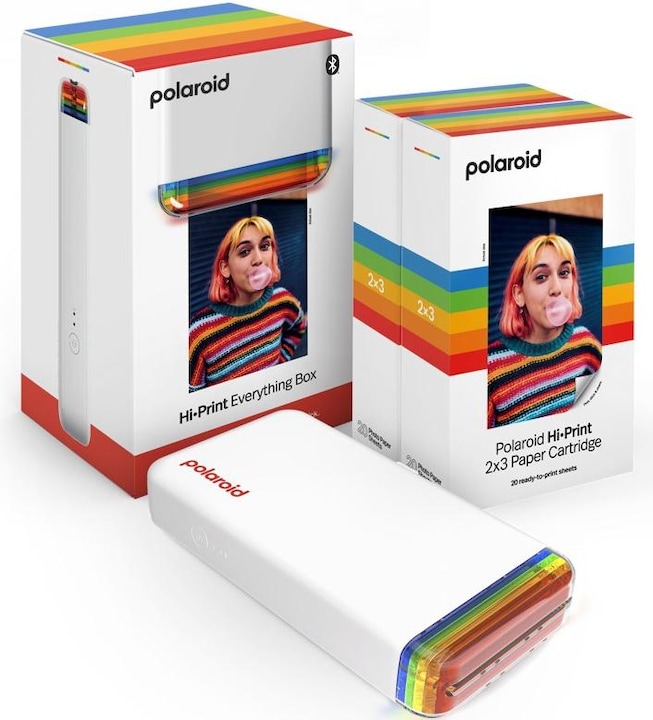 Actual product image Polaroid Hi-Print 2x3 Printer Everthing box