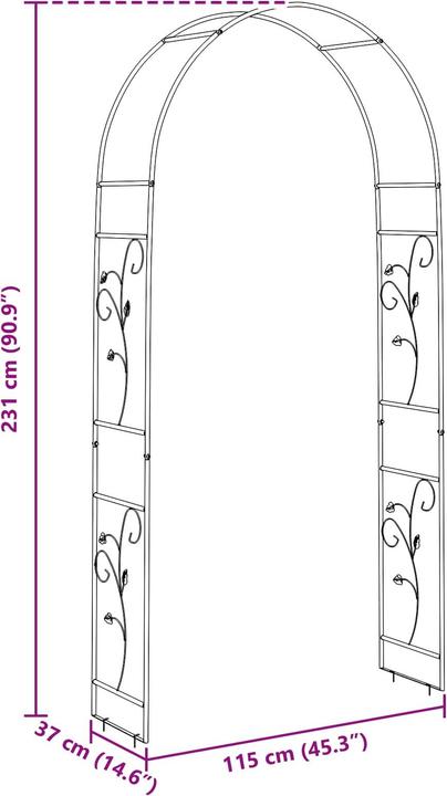 Actual product image vidaXL Gartenbogen (115 cm, 37 cm)