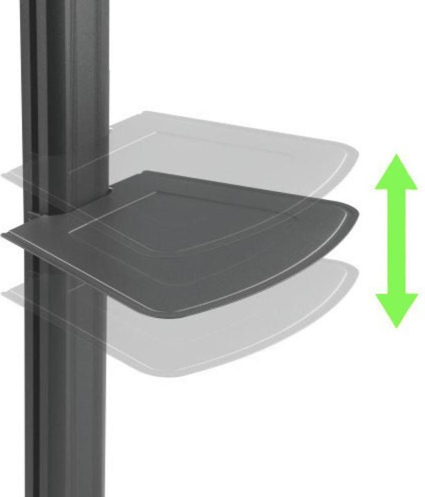 Image du produit Techly Chariot TV pour TV LCD LED, avec étagère (35 kg, 32" - 65")