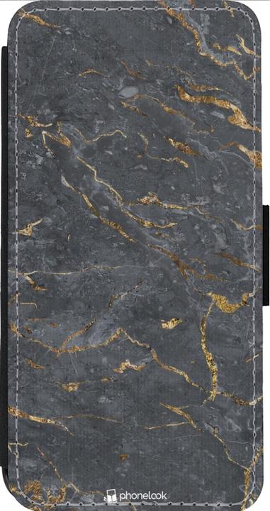 Produktbild PhoneLook Hülle Wallet schwarz Grey Gold Marble (Apple iPhone 14 Pro Max)