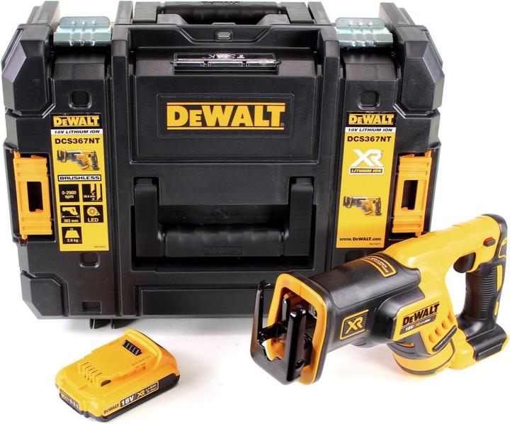 Actual product image DeWalt DCS 367 NT Cordless Reciprocating Saw 18V Brushless + 1x battery 2,0Ah + TSTAK - without charger