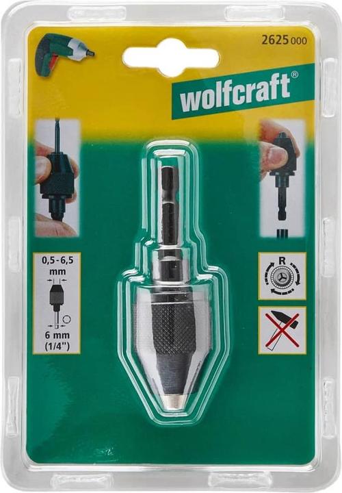 Produktbild wolfcraft 1 Bohrfutter 6,5mm mit 6-kt. Schaft