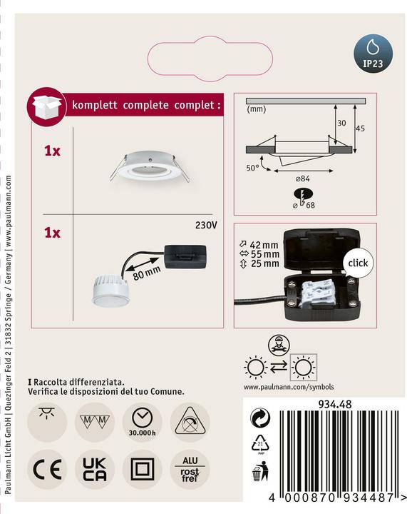 Produktbild Paulmann Einbauleuchte Nova Set (460 lm)