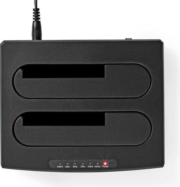 Produktbild Nedis Festplatten-Dockingstation | USB 3.2 Gen1 | USB Type-A | 2 Festplatten | 2.5 / 3.5 " | USB 3.2