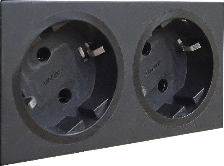 Produktbild Evoline Express Typ 910 Steckdosenleiste 2x Steckdose, schwarz (2 x)