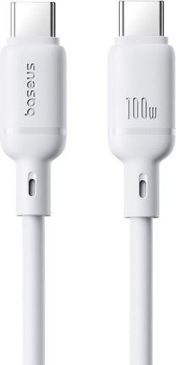 Produktbild Baseus Silky Series Ladekabel Type-C to Type-C 100W 1m Weiss (1 m, 100 W)
