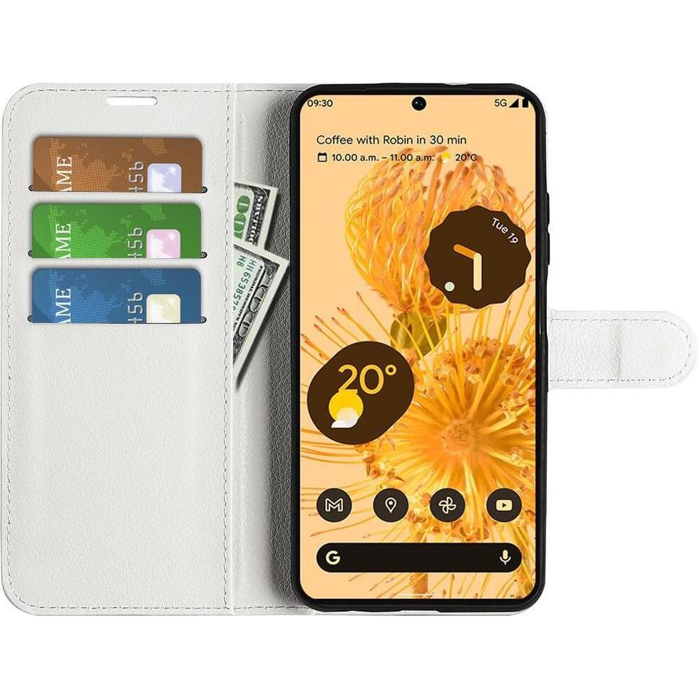 Thumbnail - Cover-Discount Google Pixel 7 Pro - Leder Etui Hülle weiss (Google Pixel 7 Pro), Smartphone Hülle, Weiss