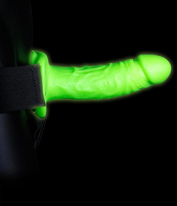 Actual product image Ouch! Realistic 7" Strap-on Harness - Glow in the Dark