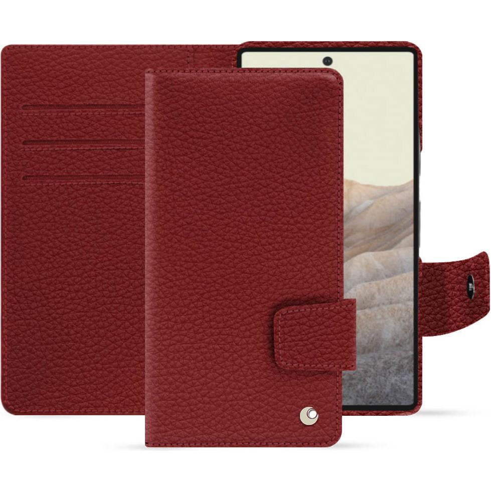 Noreve Lederschutzhülle Wallet (Google Pixel 7), Smartphone Hülle, Rot