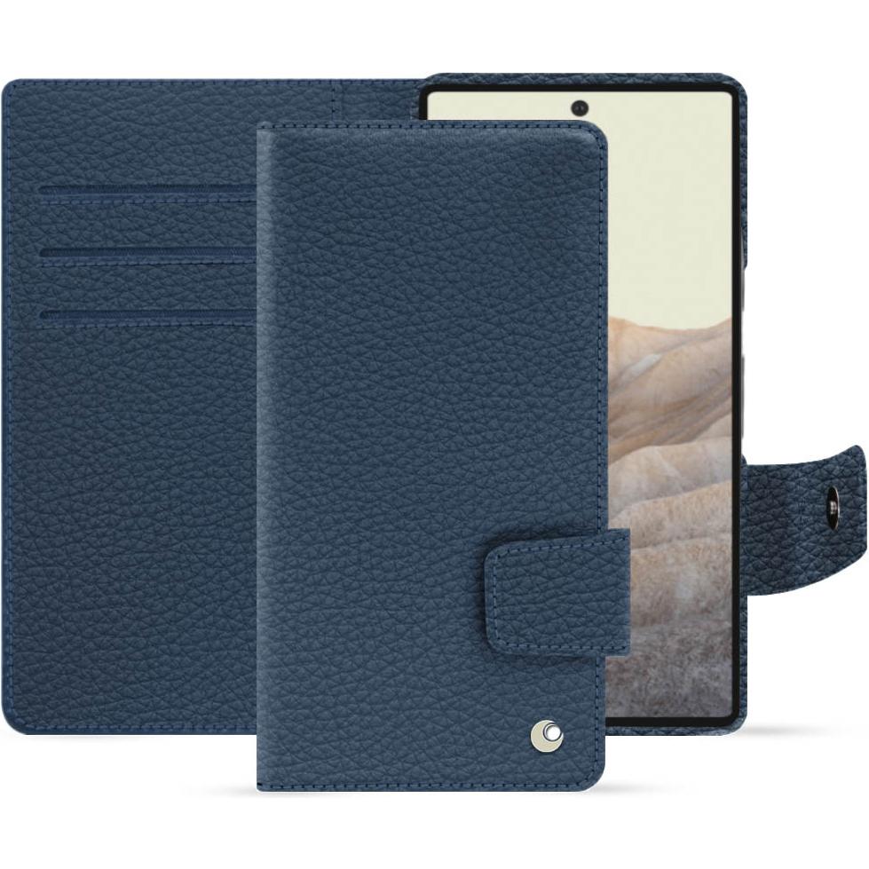 Noreve Lederschutzhülle Wallet (Google Pixel 7), Smartphone Hülle, Blau