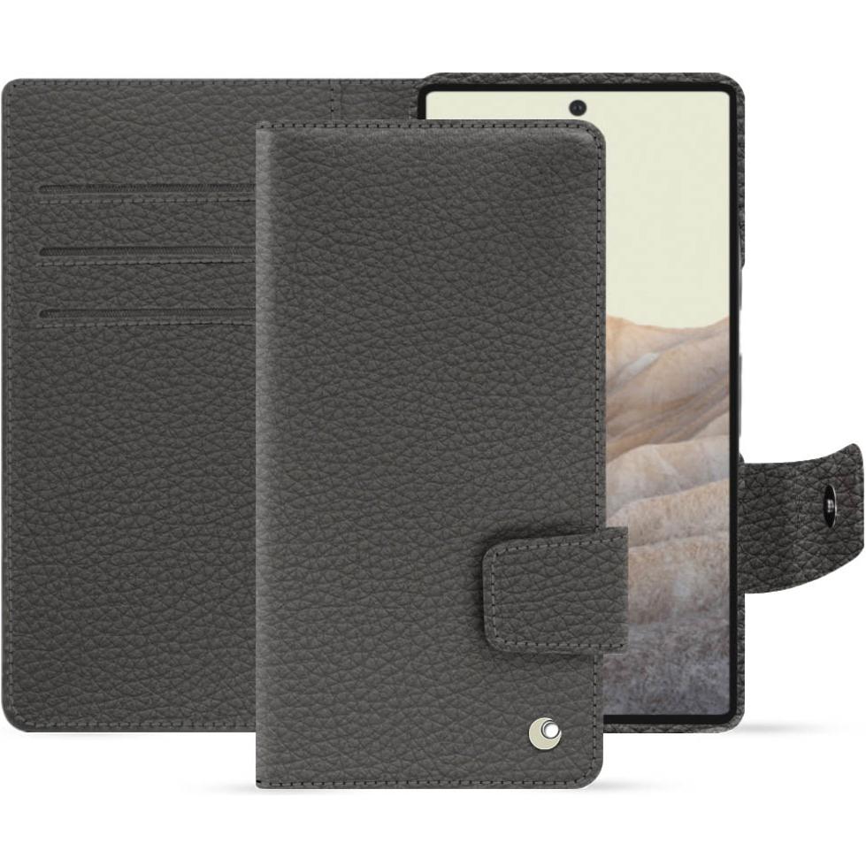 Noreve Lederschutzhülle Wallet (Google Pixel 7), Smartphone Hülle, Grau