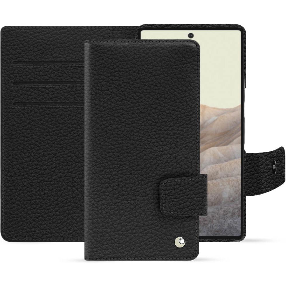 Noreve Lederschutzhülle Wallet (Google Pixel 7), Smartphone Hülle, Schwarz