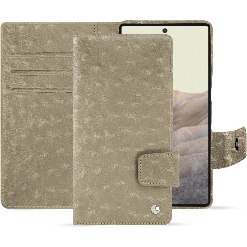 Thumbnail - Noreve Lederschutzhülle Wallet (Google Pixel 7), Smartphone Hülle, Beige