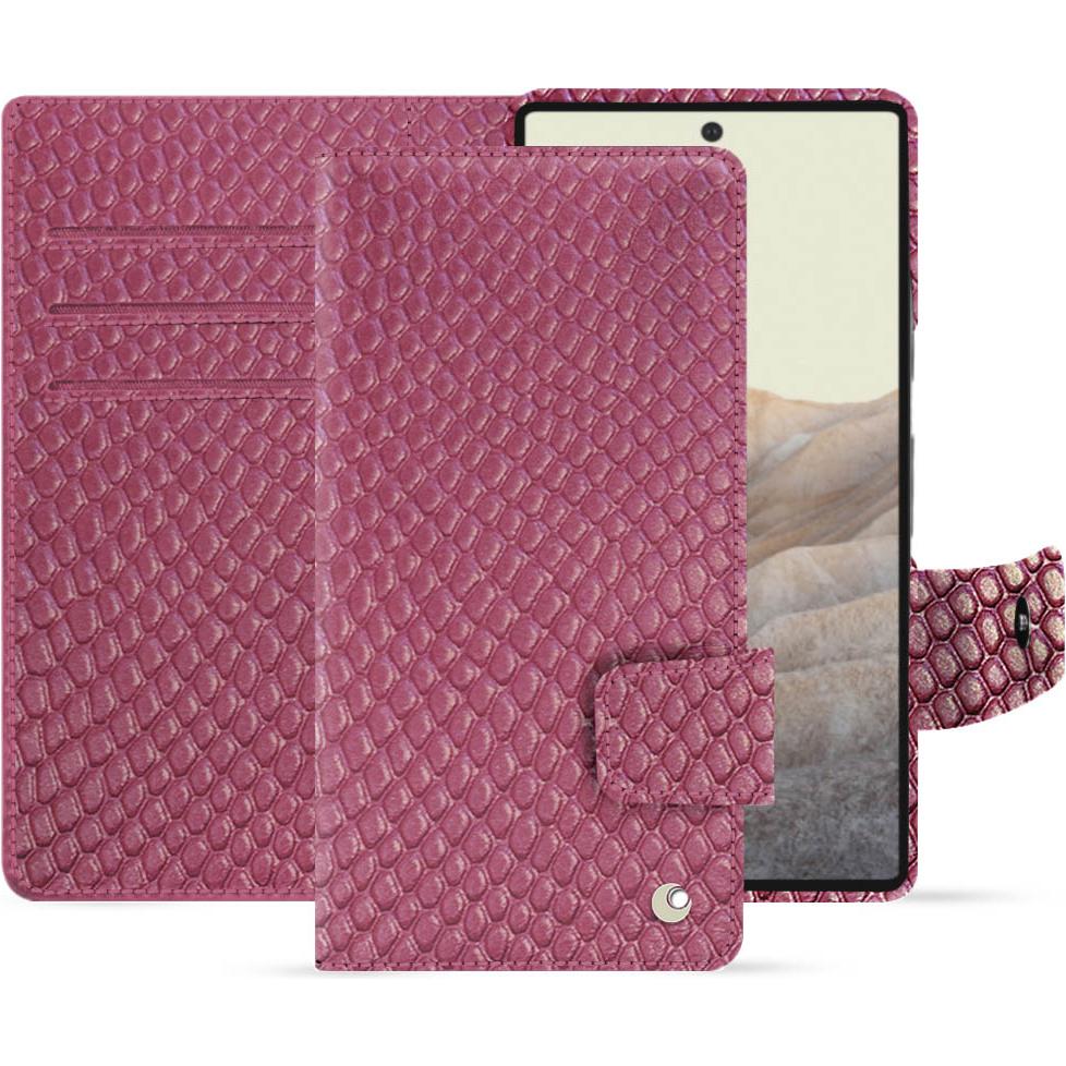 Noreve Lederschutzhülle Wallet (Google Pixel 7), Smartphone Hülle, Rosa