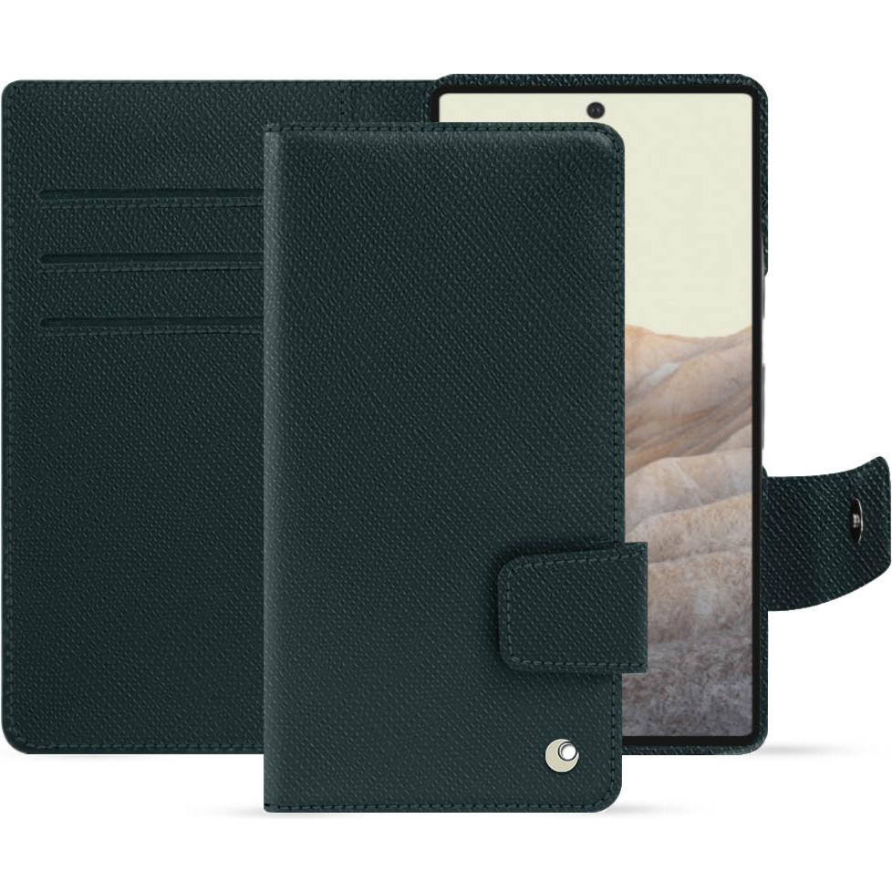 Noreve Lederschutzhülle Wallet (Google Pixel 7), Smartphone Hülle, Grün