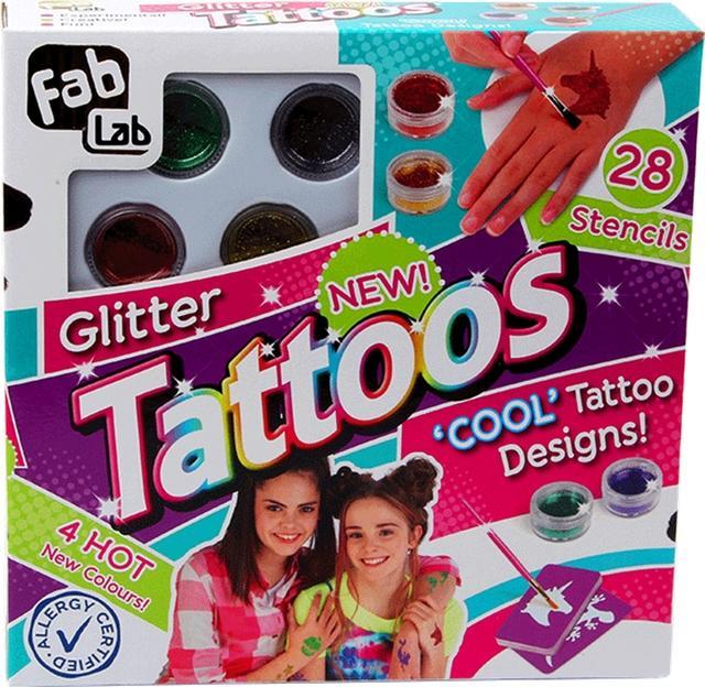 Actual product image Fab Lab FabLab Glitter Tattoos tattoo set