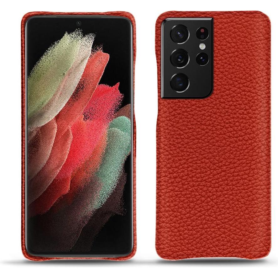 Noreve Lederschutzhülle (Samsung Galaxy S21 Ultra), Smartphone Hülle, Orange