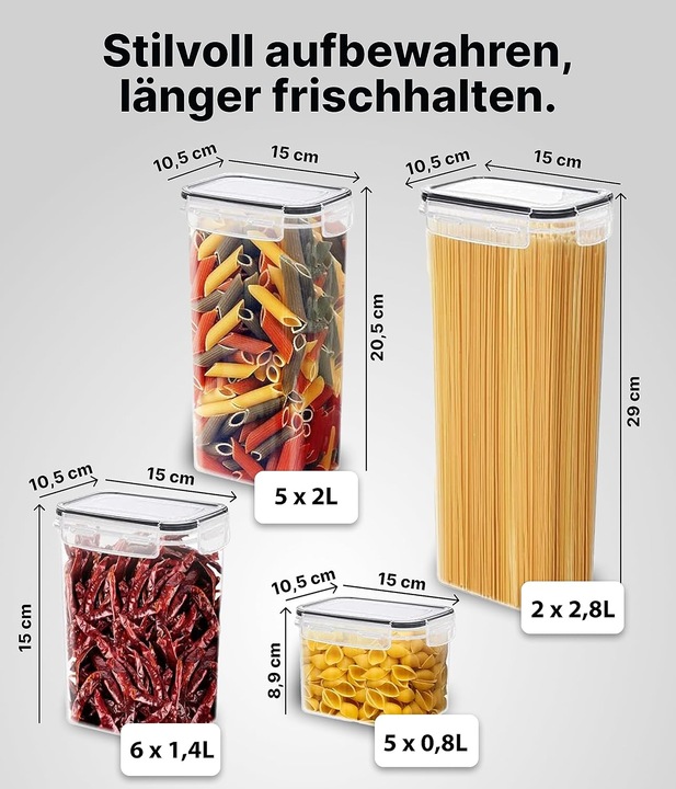Immagine prodotto Deco haus Set di 18 contenitori (2.80 l)
