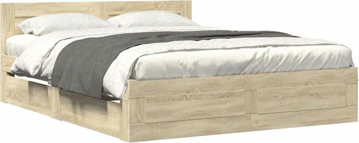 Actual product image VidaXL Bed frame with headboard (160 x 200 cm)