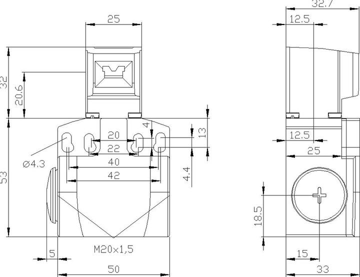 Produktbild Siemens Sicherheitsschalter,Kunst.,2NC 1NO,50mm