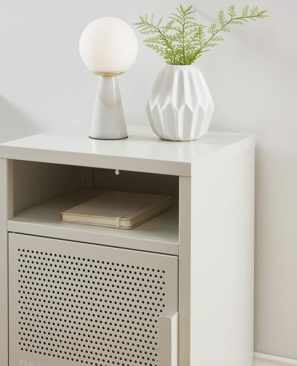 Actual product image Pantone Nachttisch Metall sandbeige 40cm (40 x 35 x 58 cm)