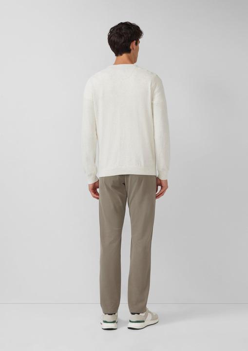 Produktbild s.Oliver Strickpullover Strickpullover mit Logo-Stickerei (L)