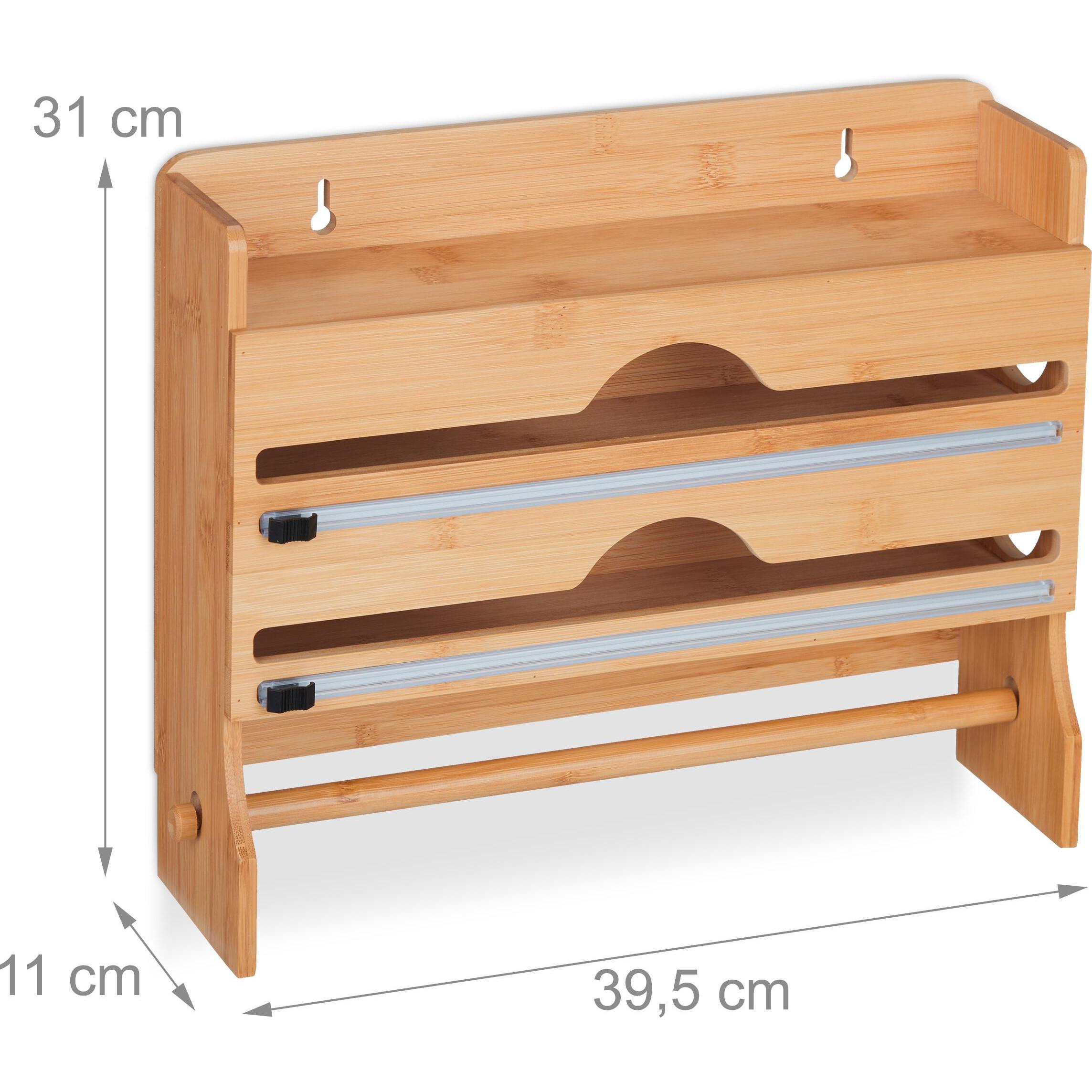 Thumbnail - Relaxdays Wandrollenhalter, Küchenrollenhalter, Braun