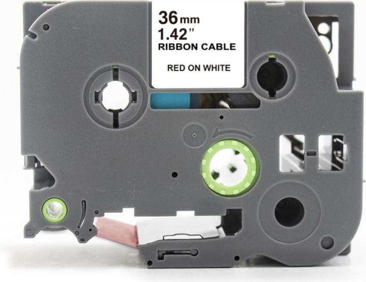 Image du produit Hermex Alternatives Etikettenband zu Brother TZe-FX262 Beschriftungsband (3.60 cm, Blanc, Rouge)