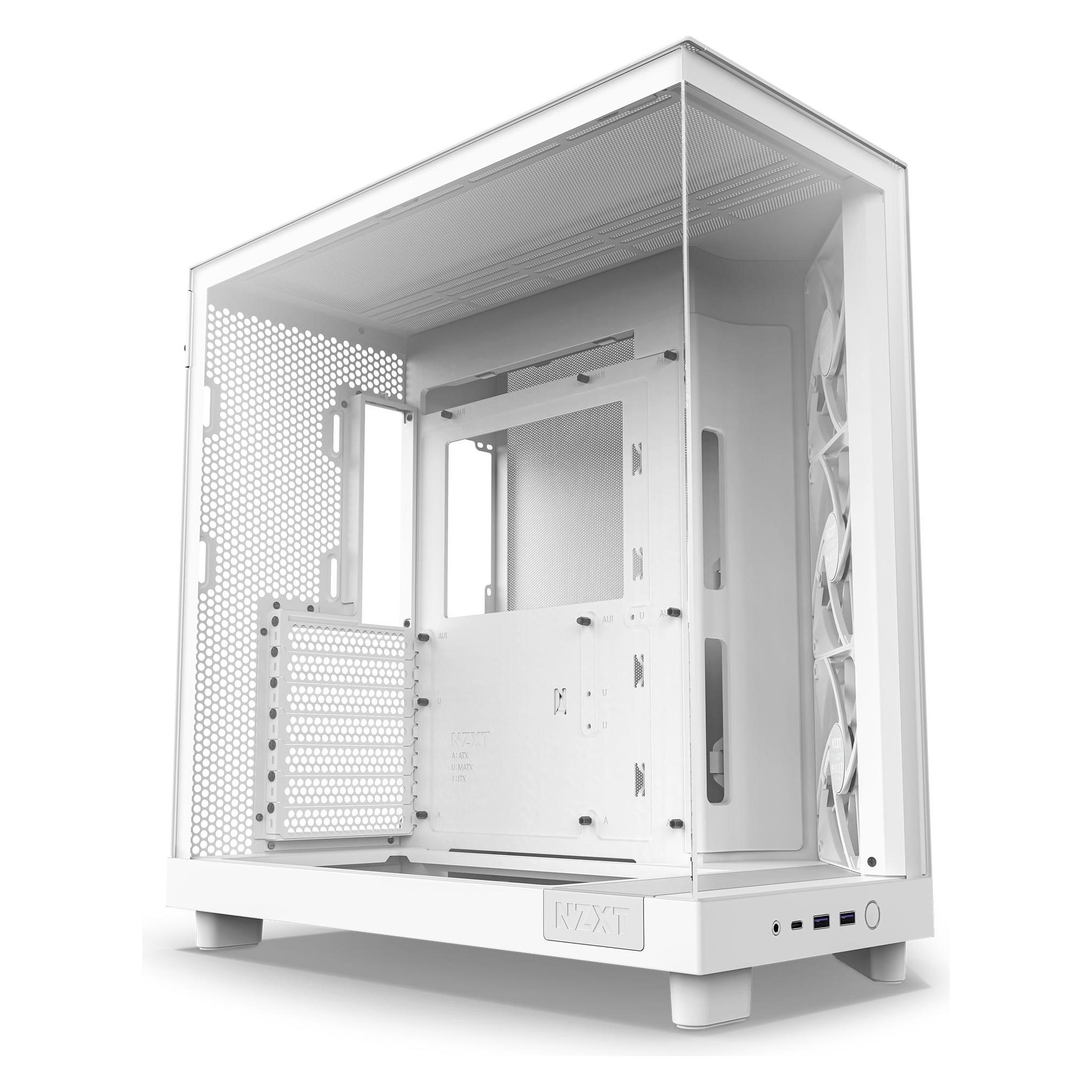 NZXT H6 Flow (ATX, mATX, Mini-ITX), PC Gehäuse, Weiss