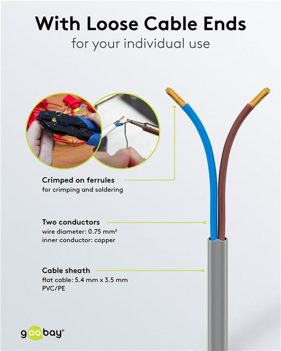 Actual product image Goobay Power connection cable gray 1.50 (1.50 m)