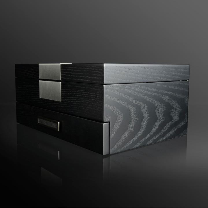 Produktbild Heisse & Söhne Uhrenbox Monteray 10+ Esche - Schwarz Seidenmatt