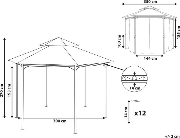 Produktbild Beliani Portel (350 cm, 350 cm)