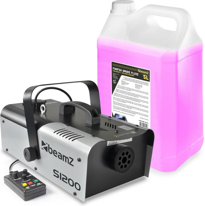 Actual product image BeamZ Smoke machine - S1200 with, among others, Timer & 5 liters of smoke fluid - 1200W