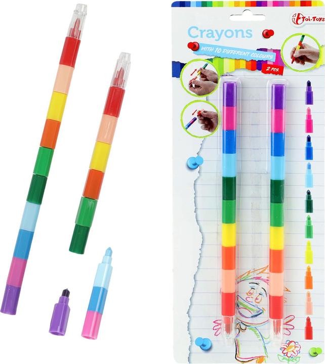 Productafbeelding Toi-Toys 10-in-1 Kleurpotlood Pen, 2st. (Veelkleurig, 2 x)
