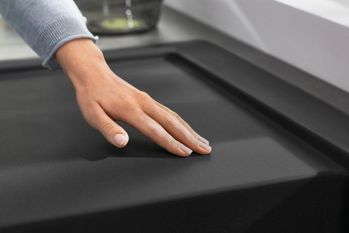 Actual product image hansgrohe HG Fitted sink 450 m dev. left S514-F450 Graphite black (Fitted sink, 51 cm, 105 cm)