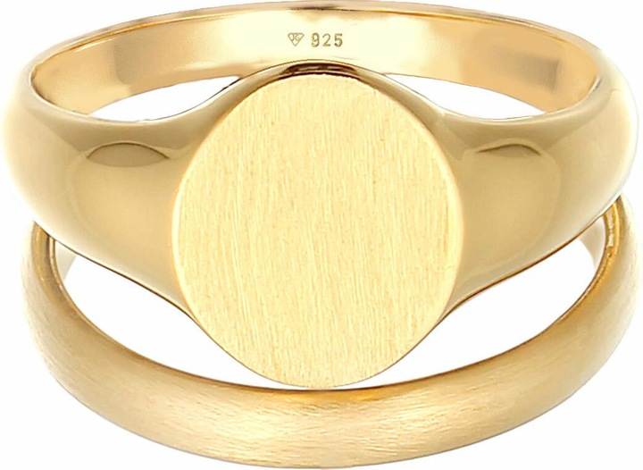 Image du produit Kuzzoi Bague à ruban, set de bagues, bague sceau (54, Argent 925)
