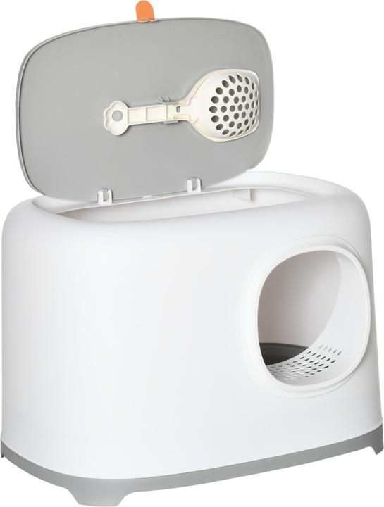 Actual product image PawHut Cat litter tray with compact design (Cat litter box closed)