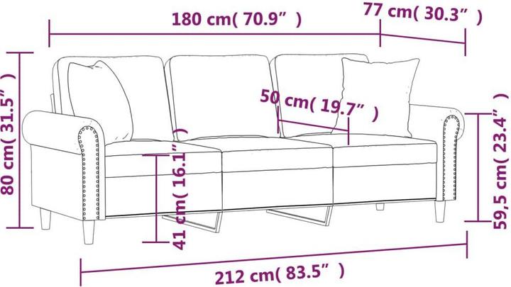 Actual product image vidaXL 10-piece garden lounge set with cushions (3-seater)