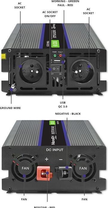 Productafbeelding Qoltec 51927 spanning conver. 3000 MS