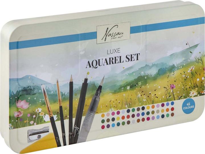Actual product image Grafix Nassau Luxus-Aquarellfarben-Set – 45 Farben