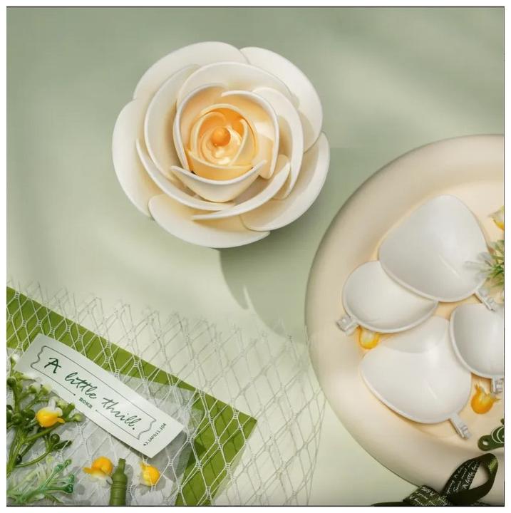Actual product image Robotime Rokr Series AF011 Camellia 63pcs Age 14+