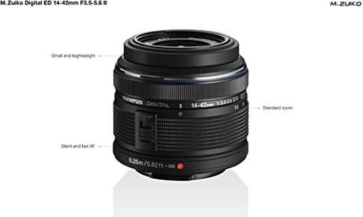 Immagine prodotto Olympus ED 14-42mm, f/3.5-5.6 II Nero (Micro Four Thirds, Micro Four Thirds)