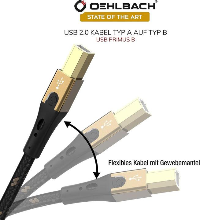 Produktbild Oehlbach USB Primus Kabel 2.0 Typ A B 10m (10 m, USB 2.0)